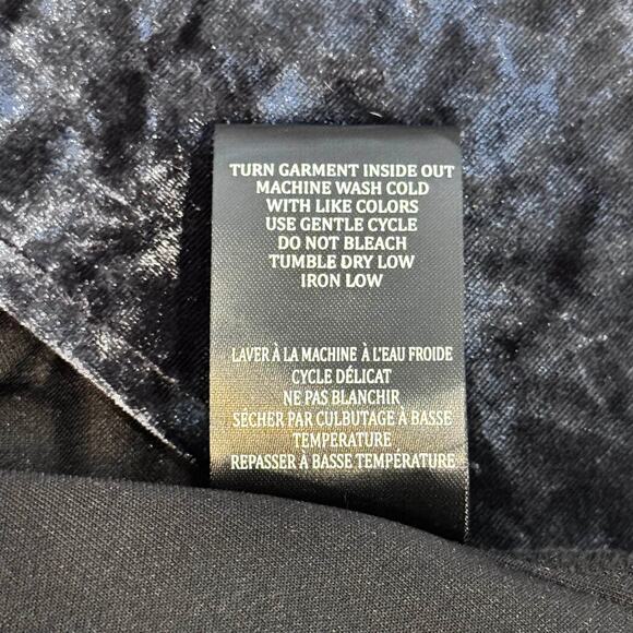 BLANKNYC Moto Jacket Women L Black Crushed Velvet Biker Zip Pocket Streetwear - Picture 14 of 14